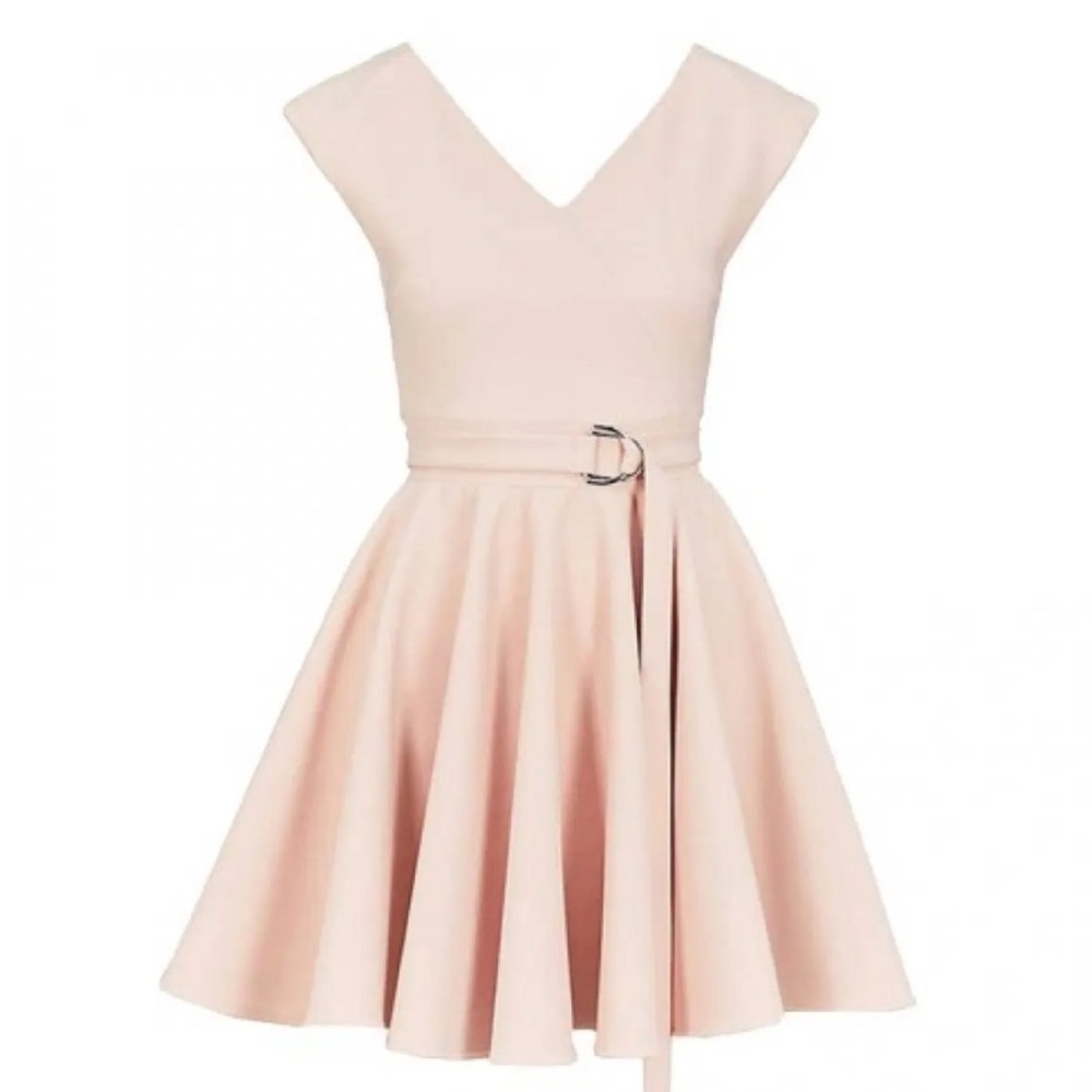 Maje Rimae Belted Crêpe Dress